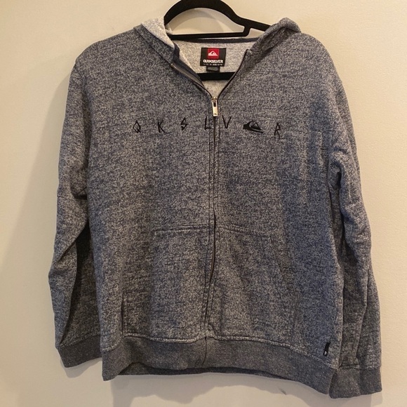 Quiksilver Boys Hooded zip up sweatshirt.  Size L (16-18) - Picture 1 of 9